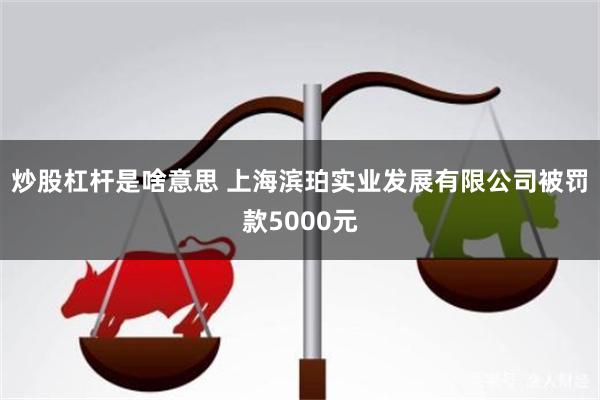 炒股杠杆是啥意思 上海滨珀实业发展有限公司被罚款5000元